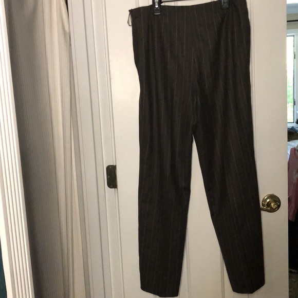 Talbots size 12 petite brown lined wool slacks - Picture 2 of 10